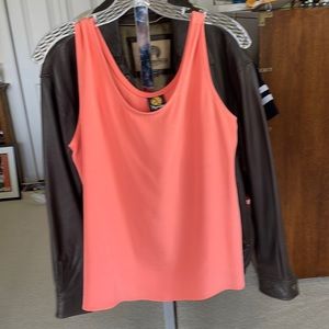 Namba coral color shell. 100% silk